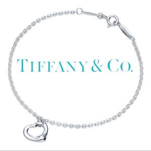 NWT Tiffany & Co. Elsa Peretti® Open Heart Bracelet in Silver, 11 mm